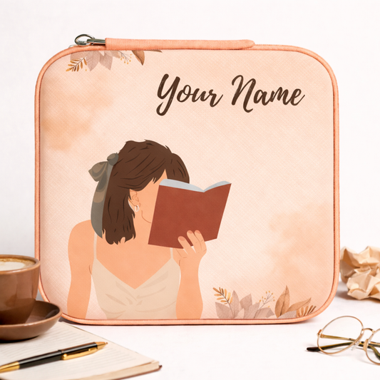 Quiet Pages | Peach β Personalized Jewellery Box with Name (Medium)
