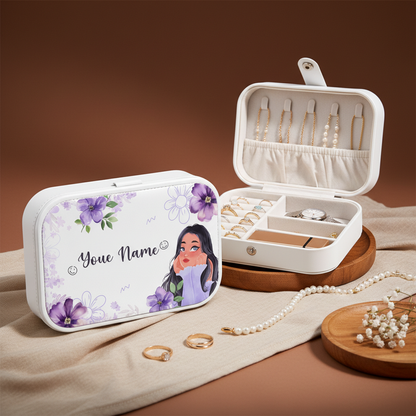 Dream Muse | White – Personalized Jewellery Box with Name (Large)