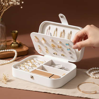 Dream Muse | White – Personalized Jewellery Box with Name (Large)