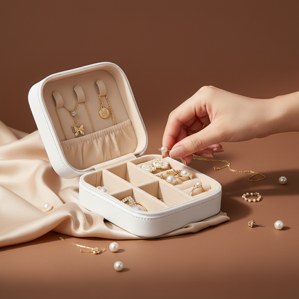 Color Pop | White – Personalized Jewellery Box with Name (Medium)