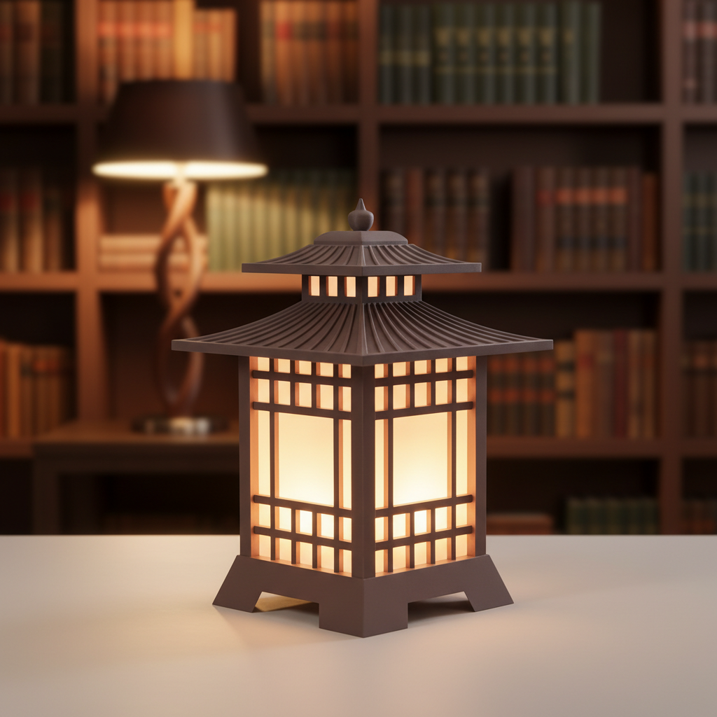 3D Printed Warm Glow Night Lamp with Textured Diffuser (Home)