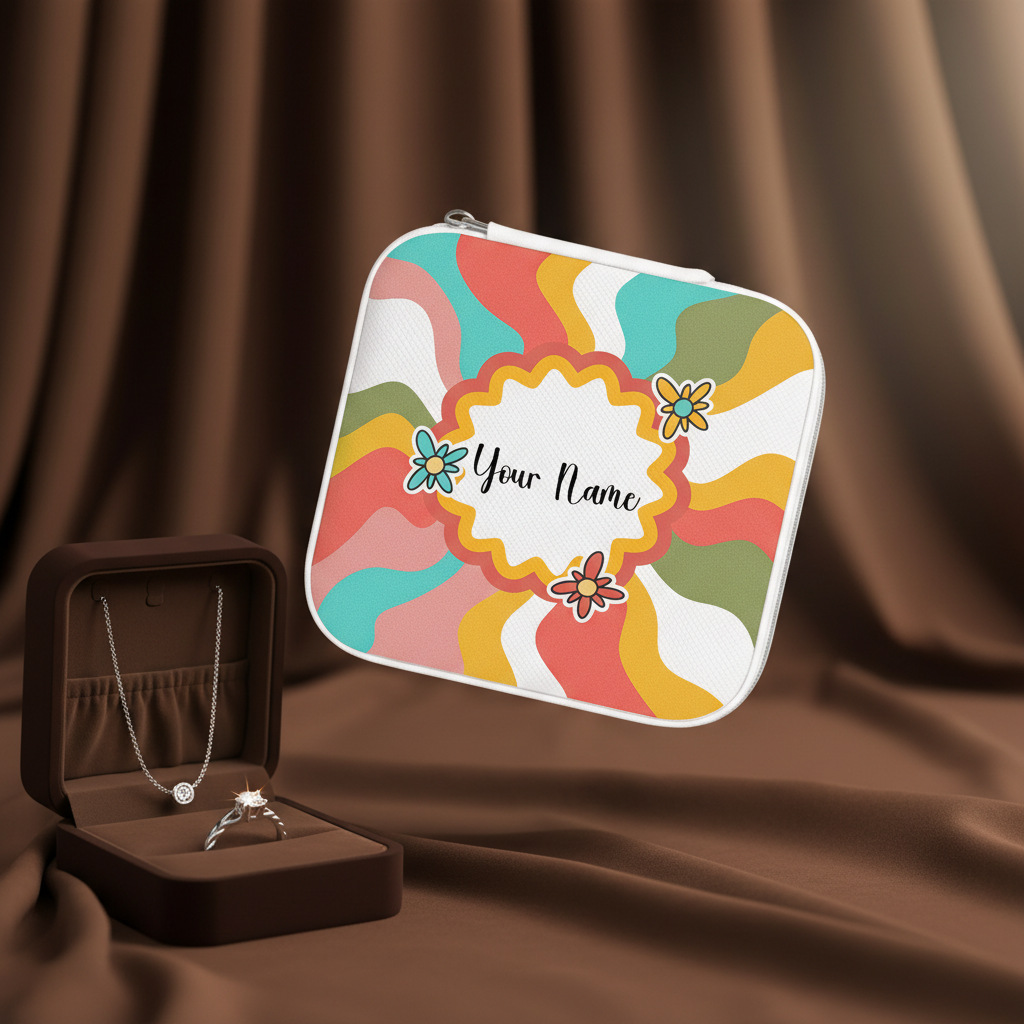Color Pop | White – Personalized Jewellery Box with Name (Medium)
